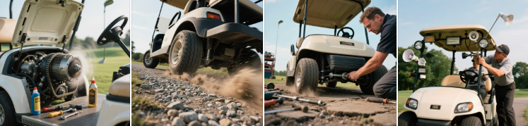 المصادر الأساسية للضوضاء في عربات الجولف