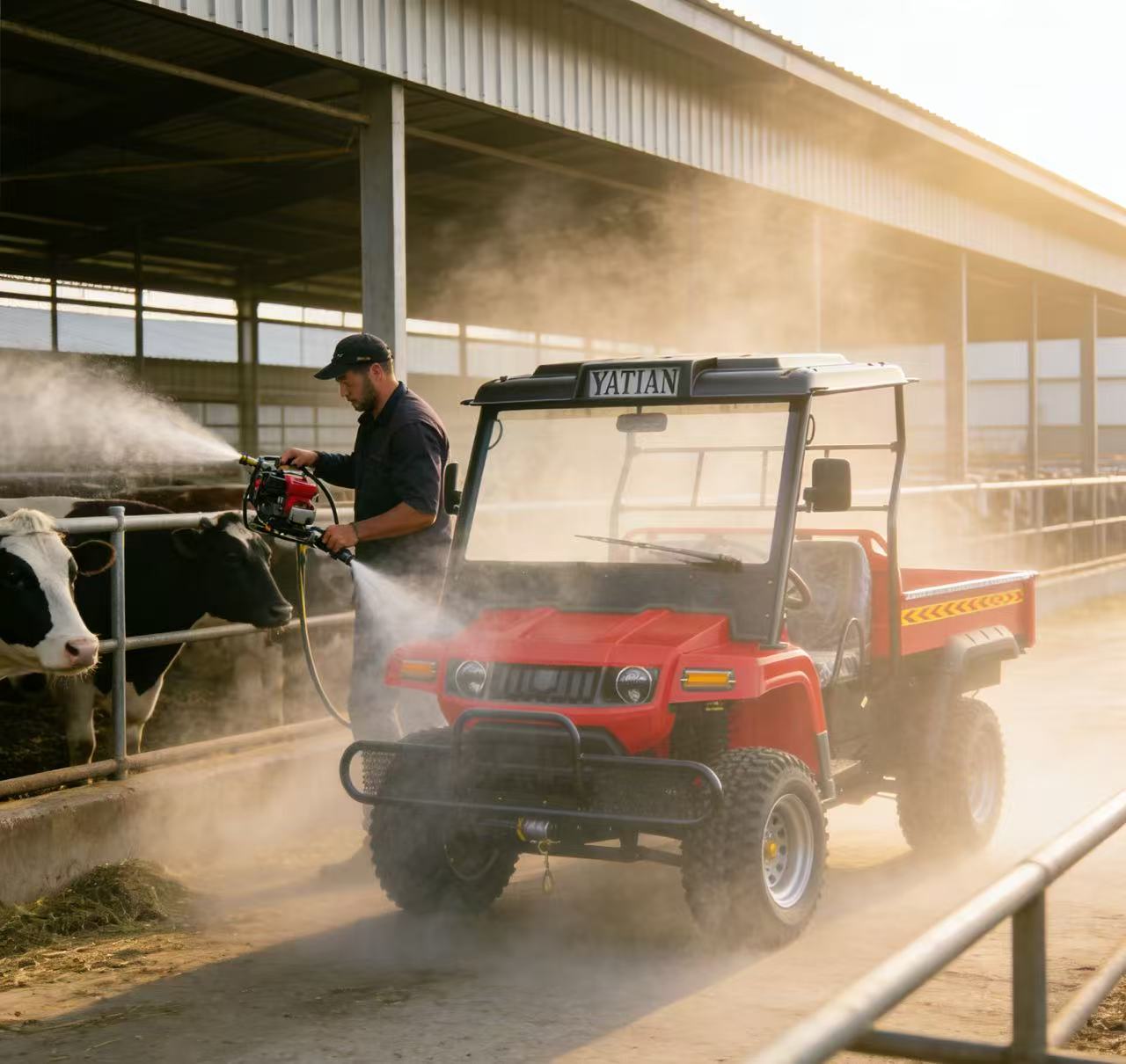 مركبة كهربائية بدون عادم مثالية للحفاظ على بيئة الغابات أثناء نقل المواد