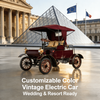 سيارة كهربائية عتيقة لمشاهدة معالم المدينة ملونة قابلة للتخصيص - مثالية لحفلات الزفاف والمنتجعات ومناطق الجذب السياحي