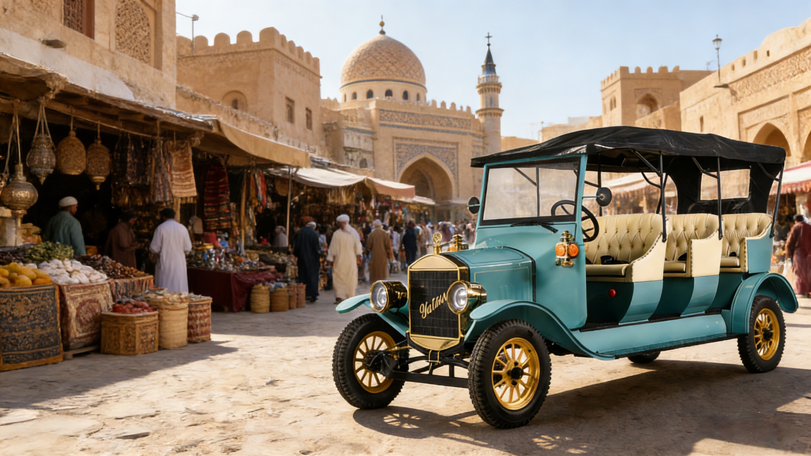 عربة الجولف الكلاسيكية الرجعية (2)