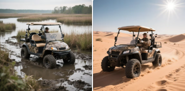 أنواع التضاريس مناسبة لعربات الجولف الصيد الكهربائية