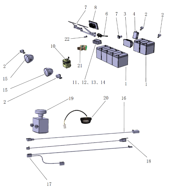 قطع الغيار الأصلية لمكونات النظام الكامل للمركبة الكهربائية الكلاسيكية LY05B المتوفرة في المخزون
