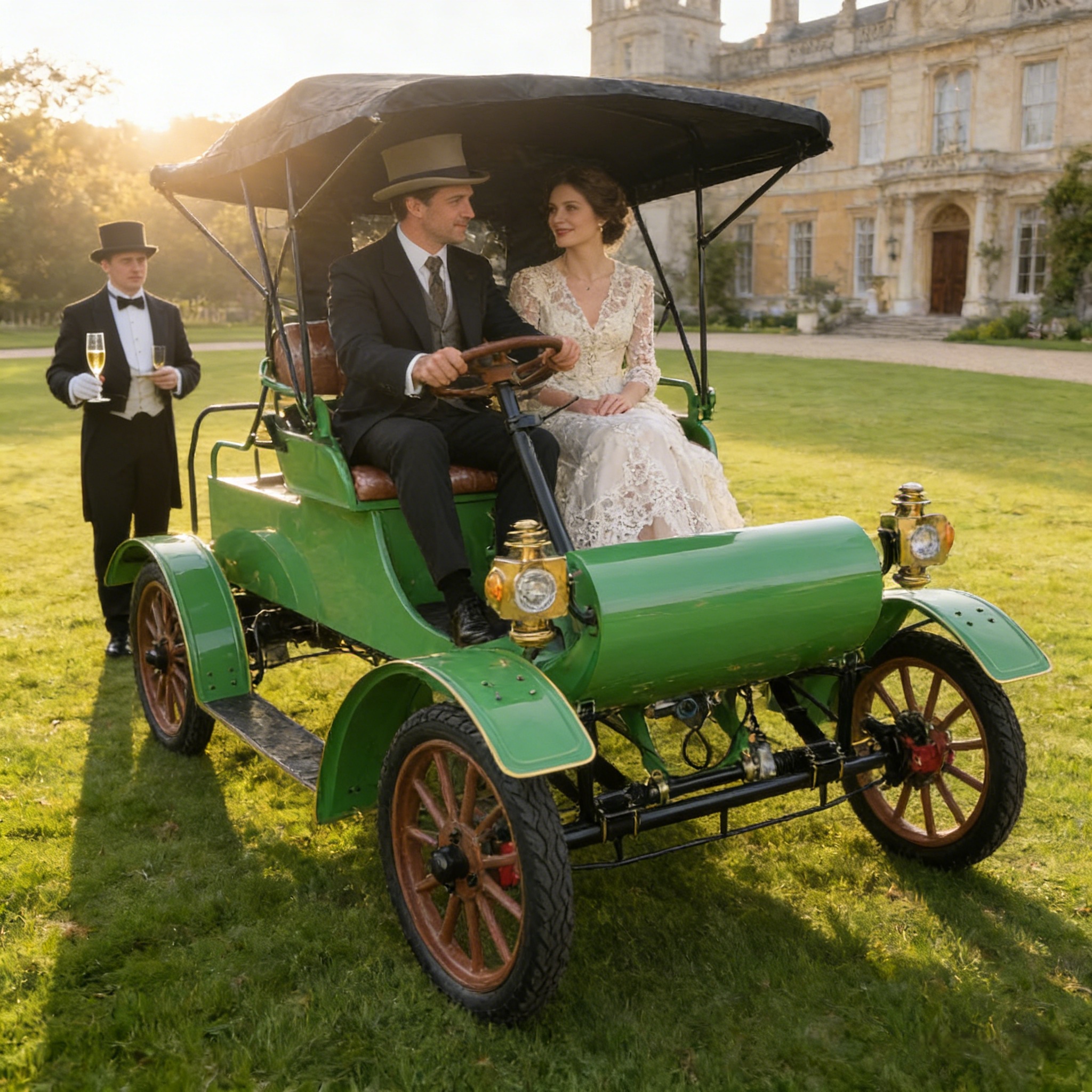 سيارة كهربائية قديمة لمشاهدة معالم المدينة للمنتجعات وحفلات الزفاف والمدن التاريخية - طراز كلاسيكي بمقعدين | ياتيان LY02A